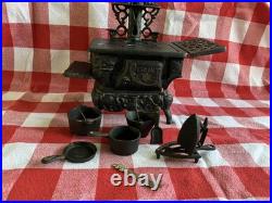 Crescent Cast Iron Vintage Child's Stove Complete