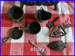 Crescent Cast Iron Vintage Child's Stove Complete
