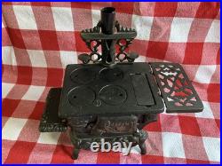 Crescent Cast Iron Vintage Child's Stove Complete