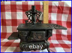 Crescent Cast Iron Vintage Child's Stove Complete
