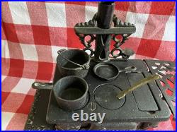 Crescent Cast Iron Vintage Child's Stove Complete