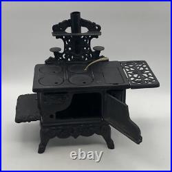 Crescent Cast Iron Vintage Stove Salesmen's Sample Or Doll Size Toy Set Replica