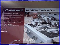 Cuisinart MultiClad Pro Triple-Ply Stainless Steel 12-Piece Cookware Set MCP-12N