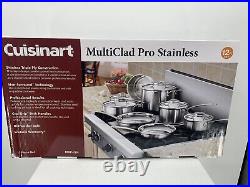 Cuisinart Multiclad Pro 12pc Tri-Ply Stainless Steel Cookware Set MCP-12N