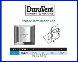 DURAVENT DirectVent Pro 5 x 8 Galvanized Sconce Termination Cap #58DVA-HSC