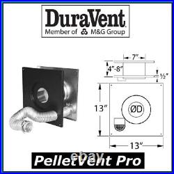 DURAVENT PELLETVENT PRO Pipe 4 Wall Thimble withAir Intake #4PVP-WTI PELLET PIPE