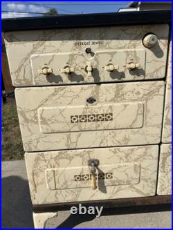 Detroit Jewel Deco Gas Stove Antique Enamel Finish Read Description As Is
