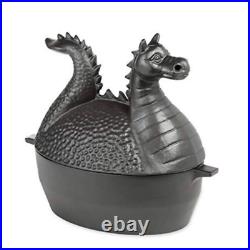 Dragon Wood Stove Steamer Cast Iron Solid Pot Kettle Steam Humidifier 3 Qt NEW