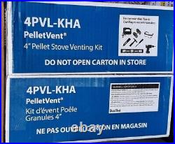 DuraVent 4PVL-KHA Pellet Stove Vent Kit, Horizontal, 4-In. Stainless Steel
