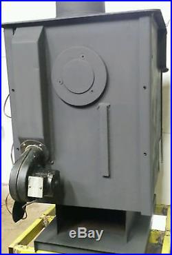 Dynamite heavy england Wood Stove with blower 6flew freshly painted see pics