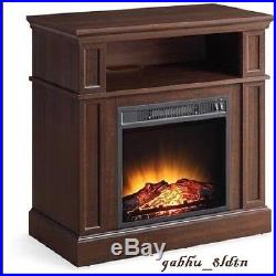 Electric Fireplace & TV Stand Home Warmth Stove Heater Realistic Flame, Cherry