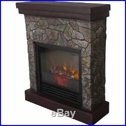 Electric Home Fireplace Stove Heater 26 Polyfiber TAN 3750 BTUs 1250W NEW