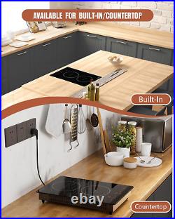 Electric Stove Induction Cooktop Vertical with 2 Burners Vitro Ceramic Smooth Su Electric Stove Induction Cooktop Vertical with 2 Burners Vitro Ceramic Smooth Su