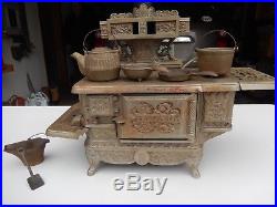 Exceptionally Rare, Large And Heavy Rival Cast Iron Toy Stove C. 1895