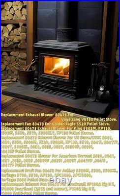 Exhaust Blower Motor for Ashley, King, US Stove Pellet Stoves Model 80473