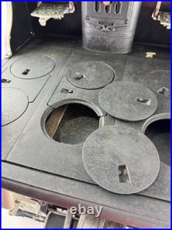 Fantastic Antique Cast Iron Cooking Stove Salesman Sample Quick Meal Miniature
