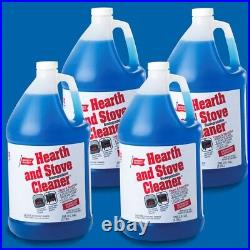 Four 1-gallon jugs Speedy White Fireplace & Stove Cleaner, creosote cleaner