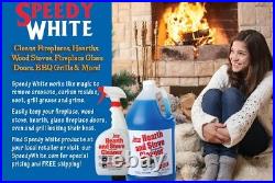 Four 1-gallon jugs Speedy White Fireplace & Stove Cleaner, creosote cleaner