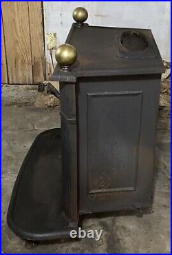 Franklin Wood Burning Fireplace Cast Iron Stove Standing Heating Montgomery Ward