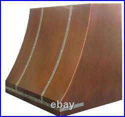 French Country Handcrafted Copper Range Hood Custom Made in USA Top Quality