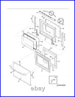 Frigidaire Range Oven Door Glass Panel White (318261305 / 318261301) P7677