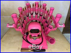 GENUINE Golden Supreme Thermal Styling Stove Kit Curling Irons Rainbow Hot Pink