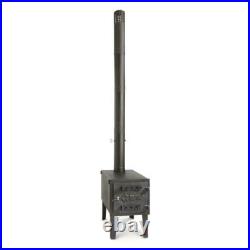 GUIDE GEAR Outdoor Wood Stove Adjustable Air Vent Camp Warmer Coffee Sauce Pans