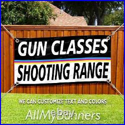GUN CLASSES Advertising Vinyl Banner Flag Sign Many Sizes SHOOTING RANGE