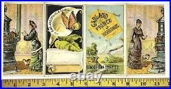 Garland Stove Prince Folding Trade Card RARE Brochure- Mechanical ca 1880