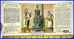Garland Stove Prince Folding Trade Card RARE Brochure- Mechanical ca 1880