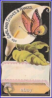 Garland Stove Prince Folding Trade Card RARE Brochure- Mechanical ca 1880
