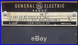 General Electric Mid 1950's Vintage Stove Light Timer Steamer Manual NICE