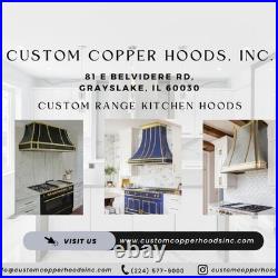 Gold Water Ripple Mirror Stainless Steel, Modern Range Hood
