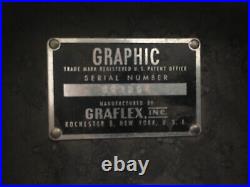 Graflex Crown Graphic 4x5 Large Format Camera 135mm f4.7 Optar Lens Range Finder