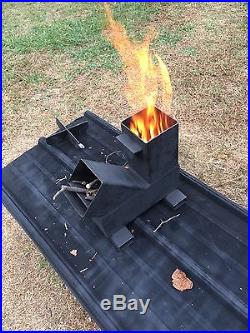 Gravity Feed Rocket Stove by Outback Fabrications