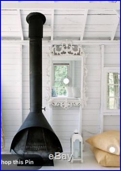 Green Mid century modern cone fireplace, majestic, preway stove, malm wood stove