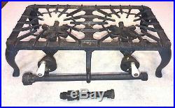 Griswold 32 Cast Iron Two Burner Tabletop Gas Stove Hot Plate 1171 1160 1701 USA
