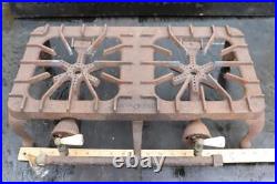 Griswold Model # 202 Cast Iron 2 Dual Burner Cook Stove Propane / Natural Gas