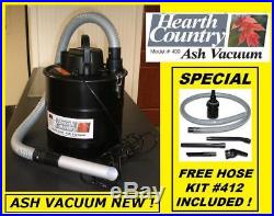 HEARTH COUNTRY Ash Vacuum Pellet Stove Fireplace Vac NEW! Woodstove