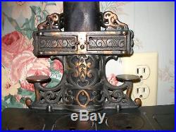 HUGE c. 1900 MARVEL Cast Iron Toy Stove KENTON Electro-Oxidized Victorian Antique