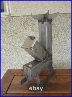 Handmade camping /hunting rocket stove, buddy burner, cooking stove 4 Inch