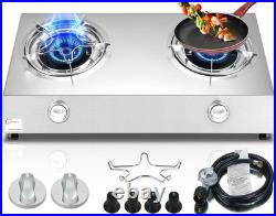 Horynar Propane Stove 2 Burner Auto Ignition Propane Burner 26000 BTU Gas Stove