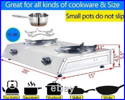 Horynar Propane Stove 2 Burner Auto Ignition Propane Burner 26000 BTU Gas Stove