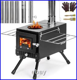 Hot Tent Stove High-Temp 7-Section Wood Burning