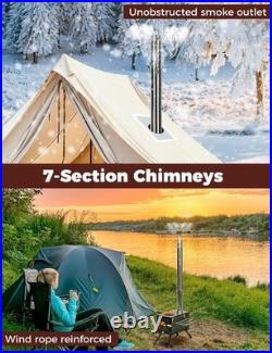 Hot Tent Stove High-Temp 7-Section Wood Burning