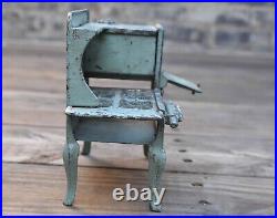 Hubley Cast Iron Toy Stove Vintage Eagle Blue & White 1920s or 30s