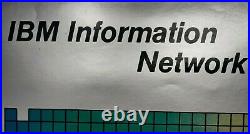 IBM Information Network Vintage Poster A New Range Of IBM Solutions USA MAP RARE