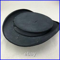 KNOX Collapsible Top Hat Vintage Pop-Up Black Stove Pipe Steampunk Size 7 ish