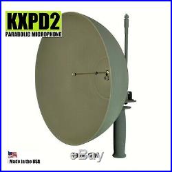 KXPD2 Parabolic Microphone, Pro, Rugged, Long Range 1,200' + Mic/ Amp/ 2ch Mixer