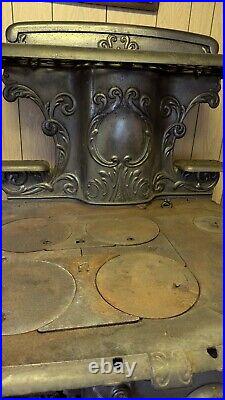 Kernan Cast Iron Antique Wood Stove made in Syracuse, NY early 1900's